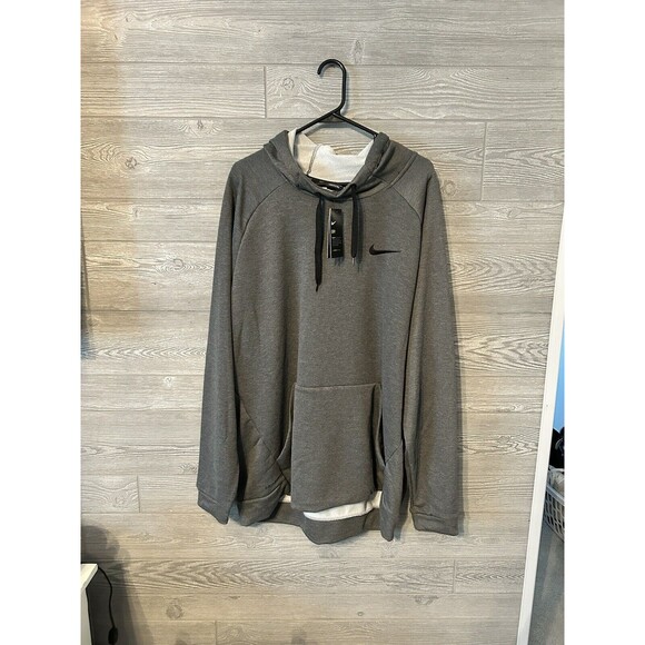 Nike Other - Nike Men's Dri-Fit Pullover Mock Neck Training Hoodie - Grey - XXL NWT